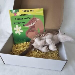 Turbo the Armadillo Gift Set: Childrens Book & Plush Stuffed Toy